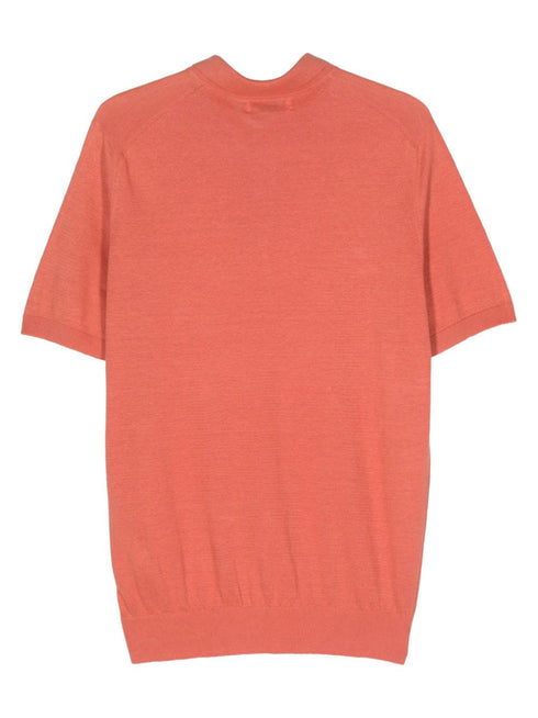 fine-ribbed polo shirt